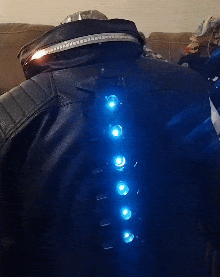 Larson Scanner on a DIY cyberpunk Jacket